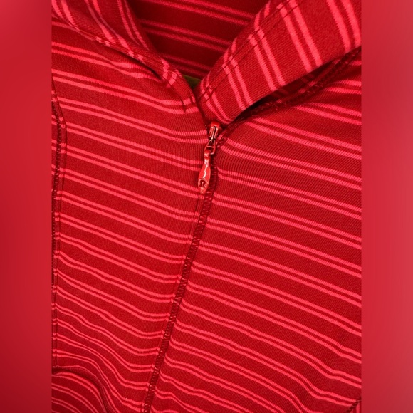 Lululemon Think Fast Pullover Double Trouble Stripe Boom Juice Deepest Cranberry - Picture 5 of 8